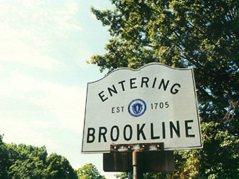 Entering Brookline, MA