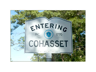 Entering Cohasset, MA