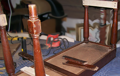 The bench experienced significant structural damage.