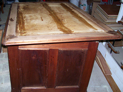 After years of use, the desk was in need of a complete restoration. After years of use, the desk was in need of a complete restoration.