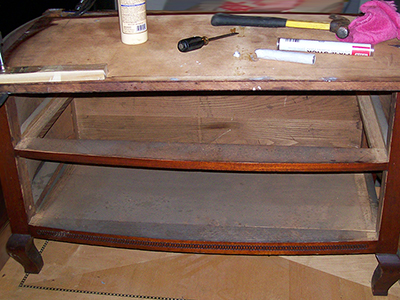 This chest was severely damaged in a fire. This chest was severely damaged in a fire.