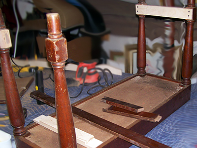 The bench experienced significant structural damage. The bench experienced significant structural damage.